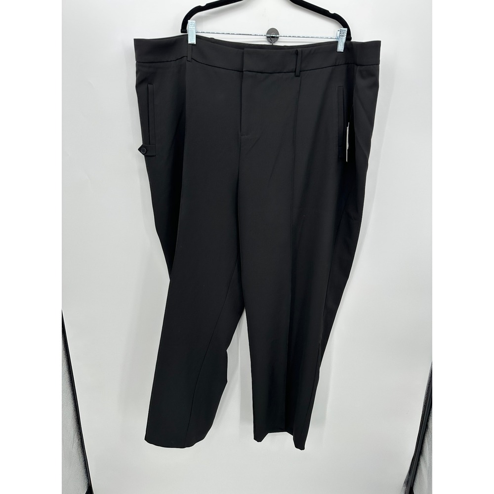 Eloquii Black Straight Leg Dress Pants High Rise Sz 26 Career Office Minimalist